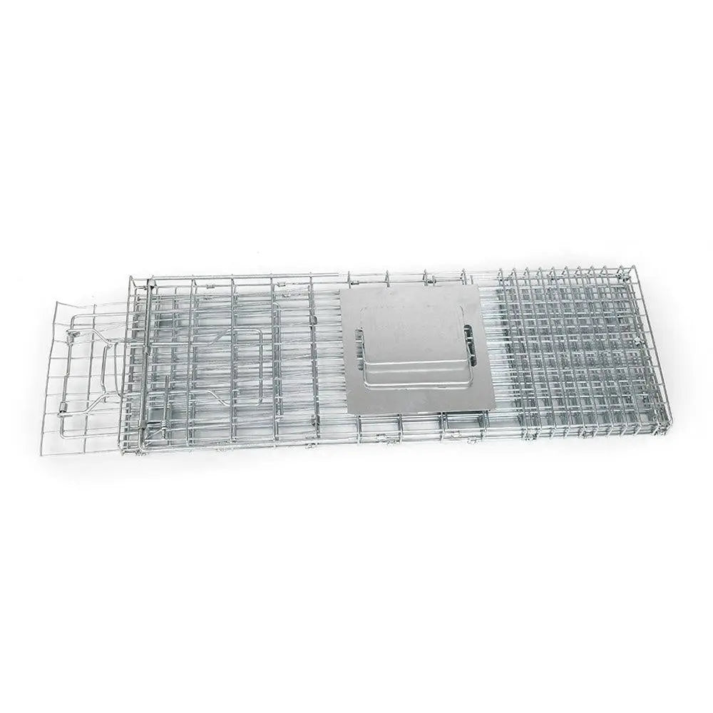 Humane Animal Trap Cage 94 x 34 x 36cm - Silver Deals499