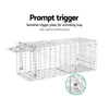 Humane Animal Trap Cage 94 x 34 x 36cm - Silver Deals499
