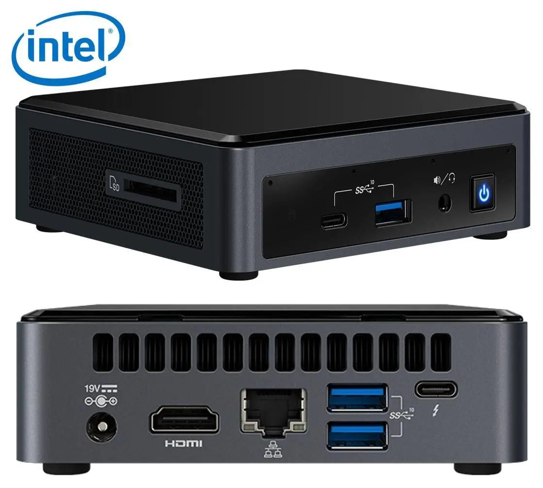 INTEL NUC mini PC i3-10110U 4.1GHz 2xDDR4 SODIMM M.2 PCIe SSD HDMI USB-C (DP1.2) 3xDisplays GbE LAN WiFi BT 6xUSB DS POS INTEL