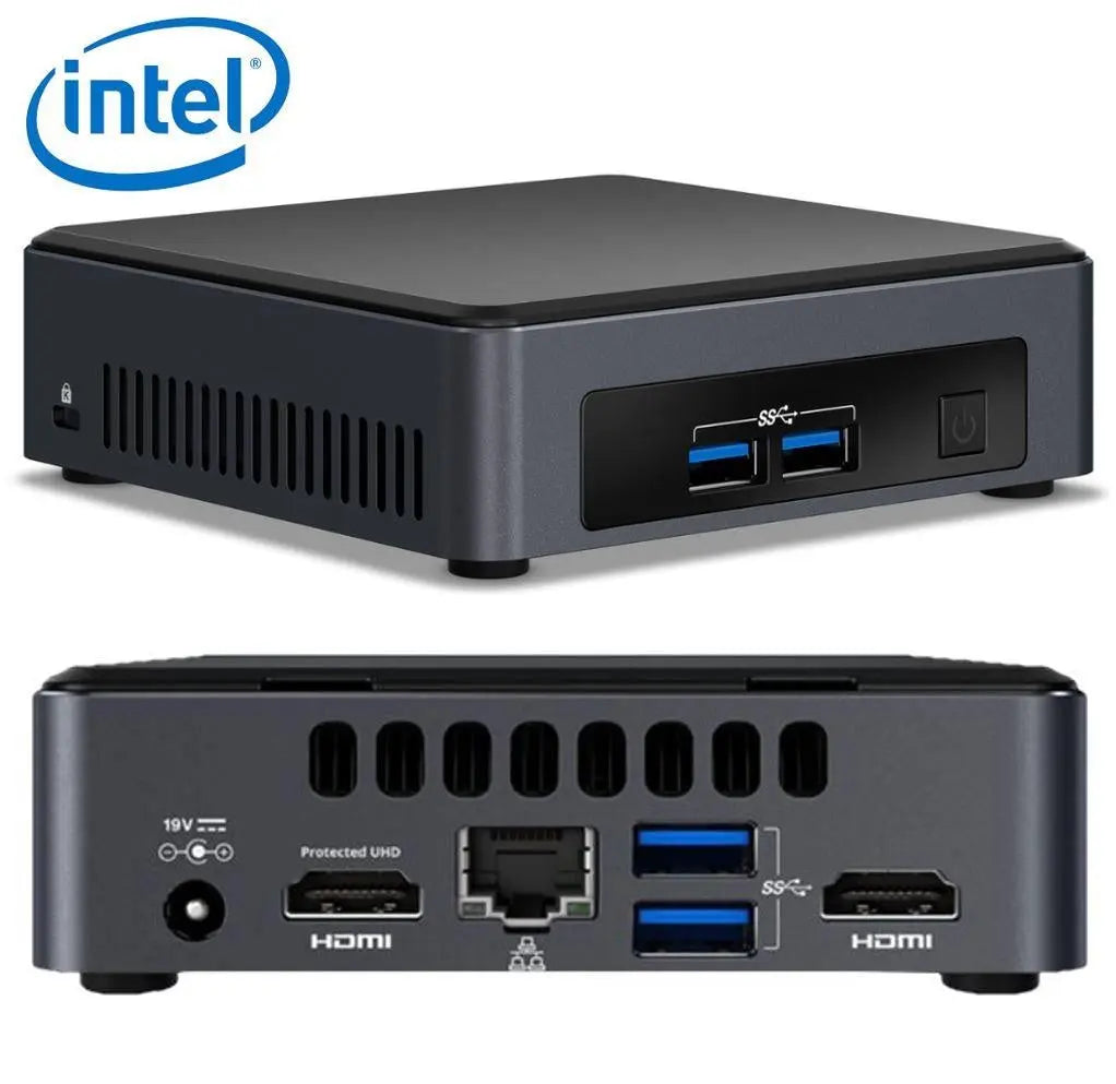 INTEL NUC mini PC i5-7300U 3.5GHz 2xDDR4 SODIMM M.2 SSD 2xHDMI 2xDisplays GbE LAN WiFi BT 4xUSB3.0 vPro 24/7 for Digital Signage POS INTEL