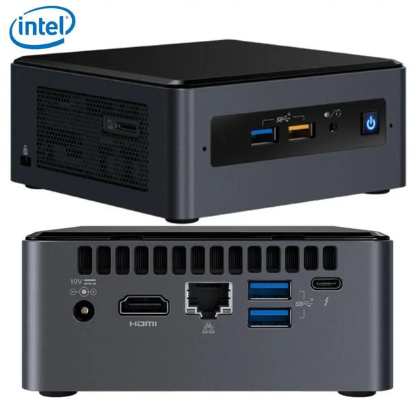 INTEL NUC mini PC i7-8559U 4.5GHz 2xDDR4 2.5' HDD M.2 SSD HDMI USB-C (DP1.2) 3xDisplays GbE LAN WiFi BT 5xUSB3.1 No power Cord ~SYI-BOXNUC8I7BEH4~Powe INTEL