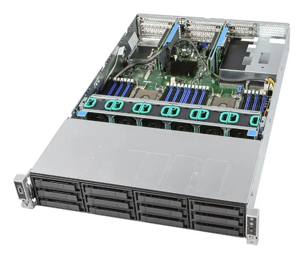 INTEL Prebuilt Server, 2U Rackmount, Xeon 3204 (1/2), 32GB ECC RAM (2/24) , 3.5' x 12 HDD Bays, 8port LSI3108, BBU, 10Gbe, 1100w RPS, 3 Yr Warranty INTEL