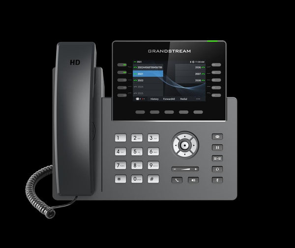 GRANDSTREAM GRP2615 10 Line IP Phone, 16 SIP Accounts, 480x272 Colour Screen, HD Audio, Powerable Via POE GRANDSTREAM
