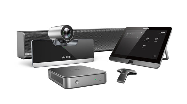 YEALINK MVC500 II Teams Video Conference Kit For Small to Medium Rooms, 1x UVC50 Camera, 1x MCore Kit, 1x WPP20, 1x VCM34 Mic, 1x Yealink Soundbar YEALINK