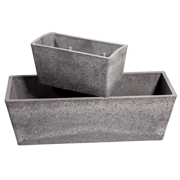 Imitation Stone Grey White Stone Rectangle Planter 50cm Deals499