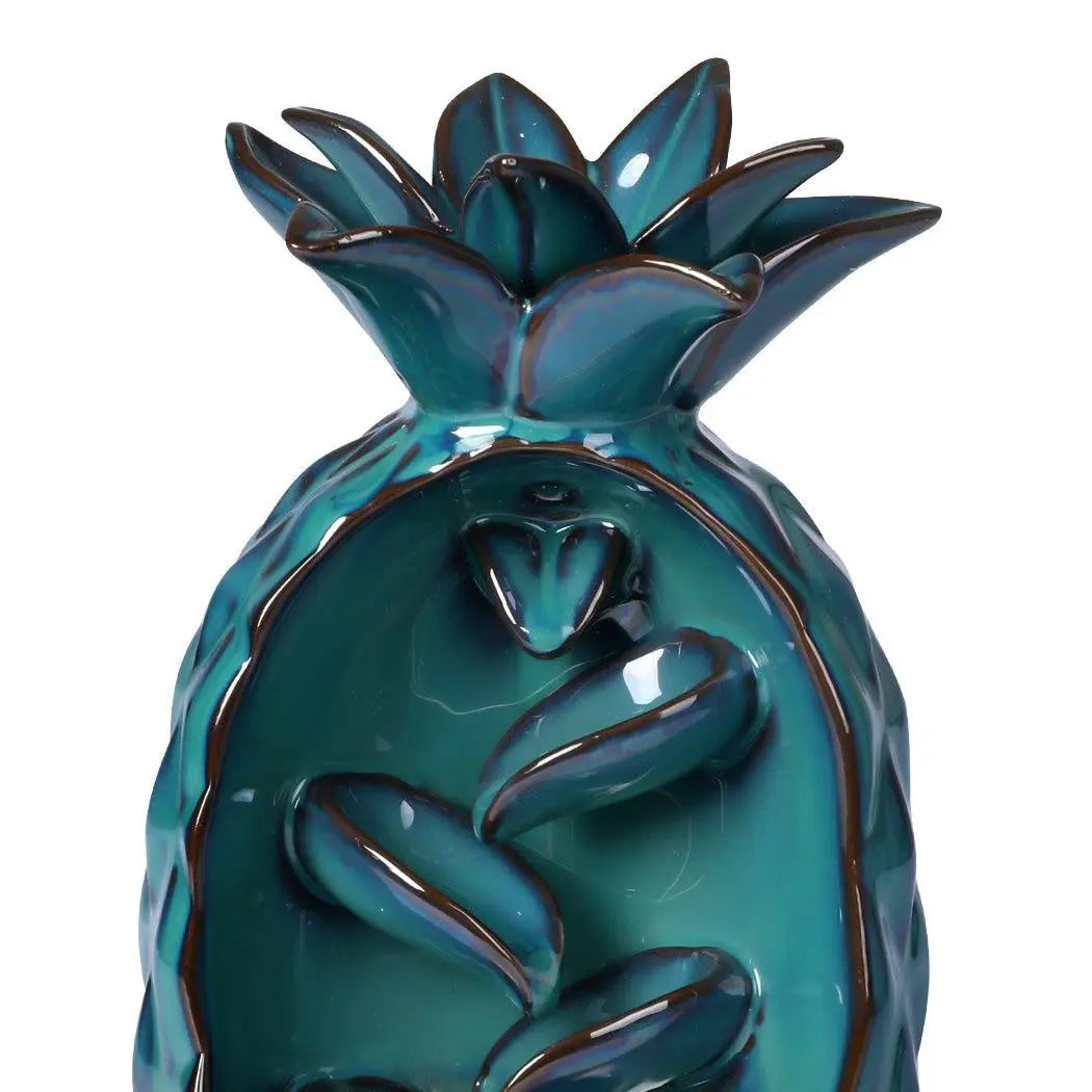 Incense Burner Pineapple Waterfall Smoke Backflow Ceramic Cone Holder + 10 Cones Deals499