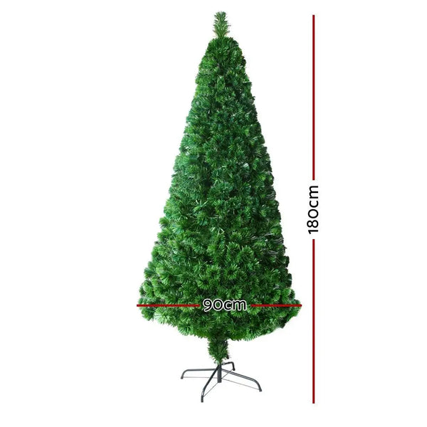 Jingle Jollys 1.8M 6FT LED Christmas Tree Optic Fiber Xmas Multi Colour Lights Deals499