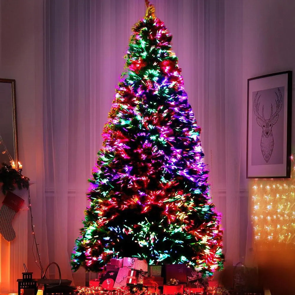 Jingle Jollys 1.8M 6FT LED Christmas Tree Optic Fiber Xmas Multi Colour Lights Deals499