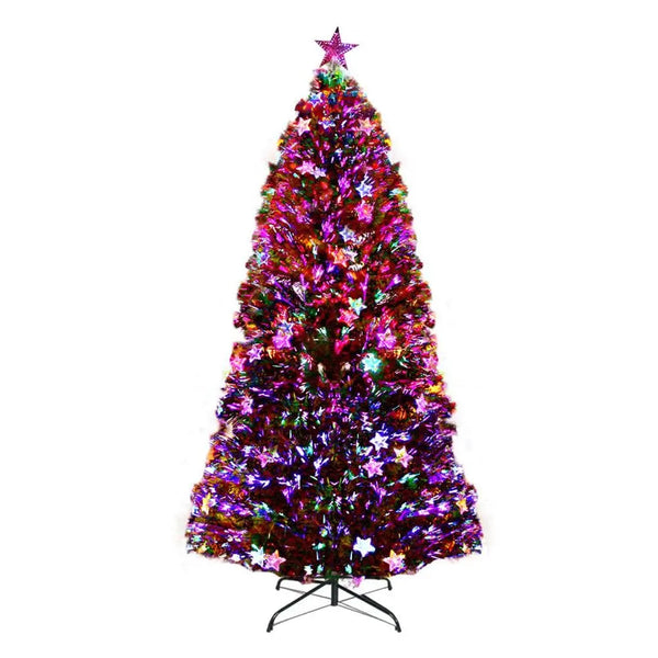 Jingle Jollys 1.8M 6FT LED Christmas Tree Xmas Optic Fiber Multi Colour Lights Deals499
