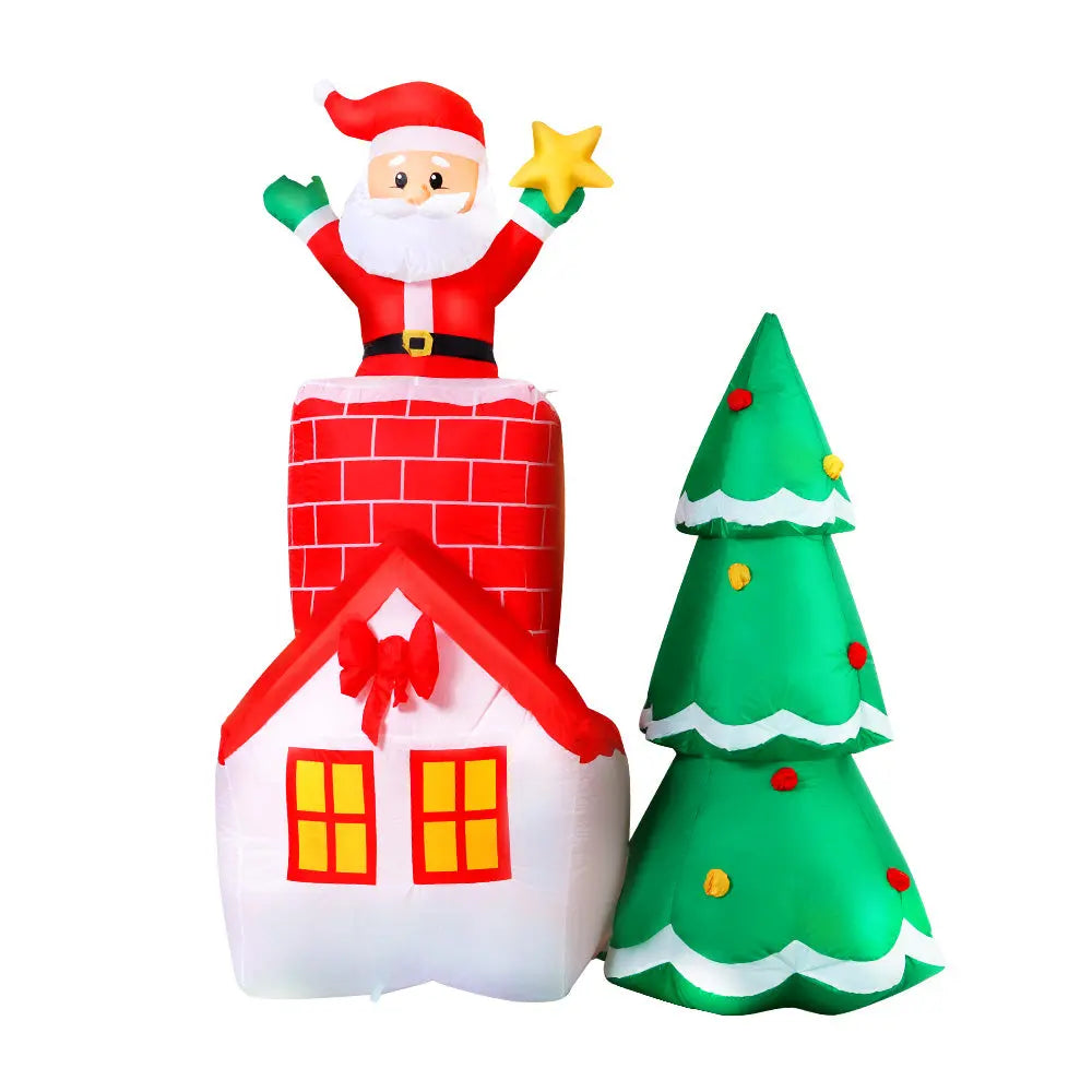 Jingle Jollys 2.2M Christmas Inflatable Santa Tree Lights Outdoor Decorations Deals499