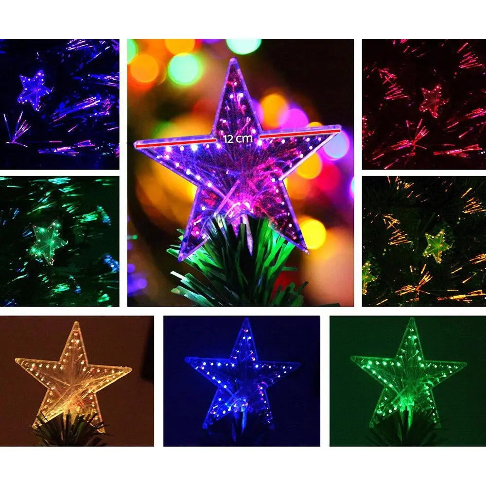 Jingle Jollys 2.4M 8FT LED Christmas Tree Xmas Optic Fiber Multi Colour Lights Deals499