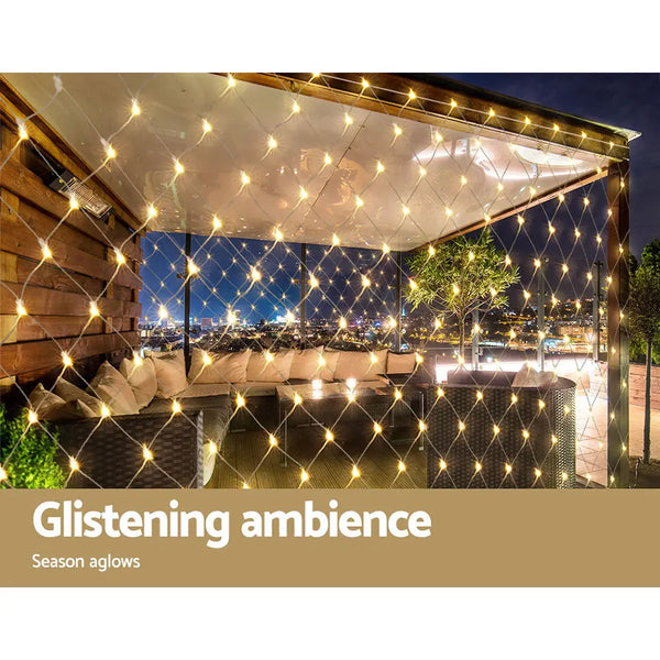 Jingle Jollys 4mx6m Christmas Net Mesh Lights 1000LED String Fairy Party Wedding Deals499