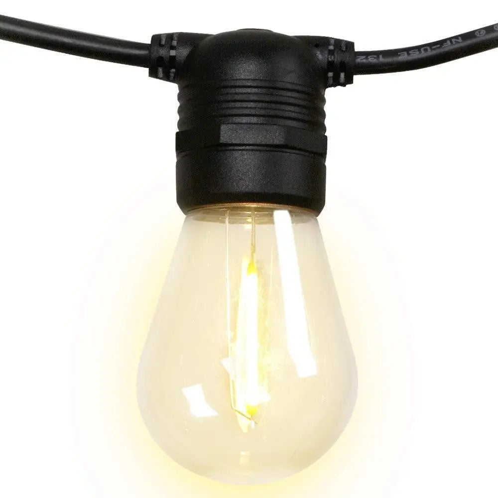 Jingle Jollys 59m LED Festoon String Lights 60 Bulbs Kits Wedding Party Christmas S14 Deals499