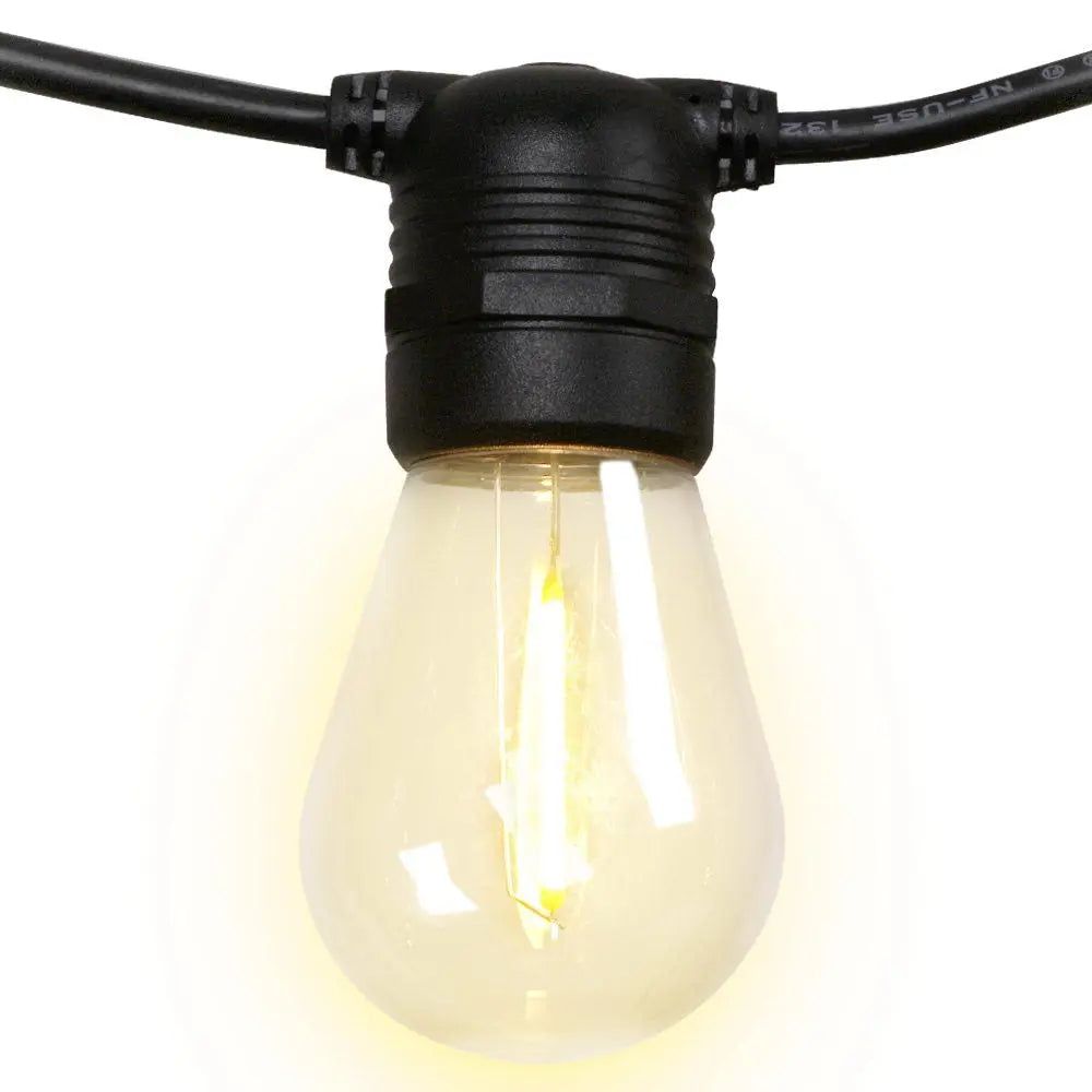 Jingle Jollys 86m LED Festoon String Lights 90 Bulbs Kits Wedding Party Christmas S14 Deals499