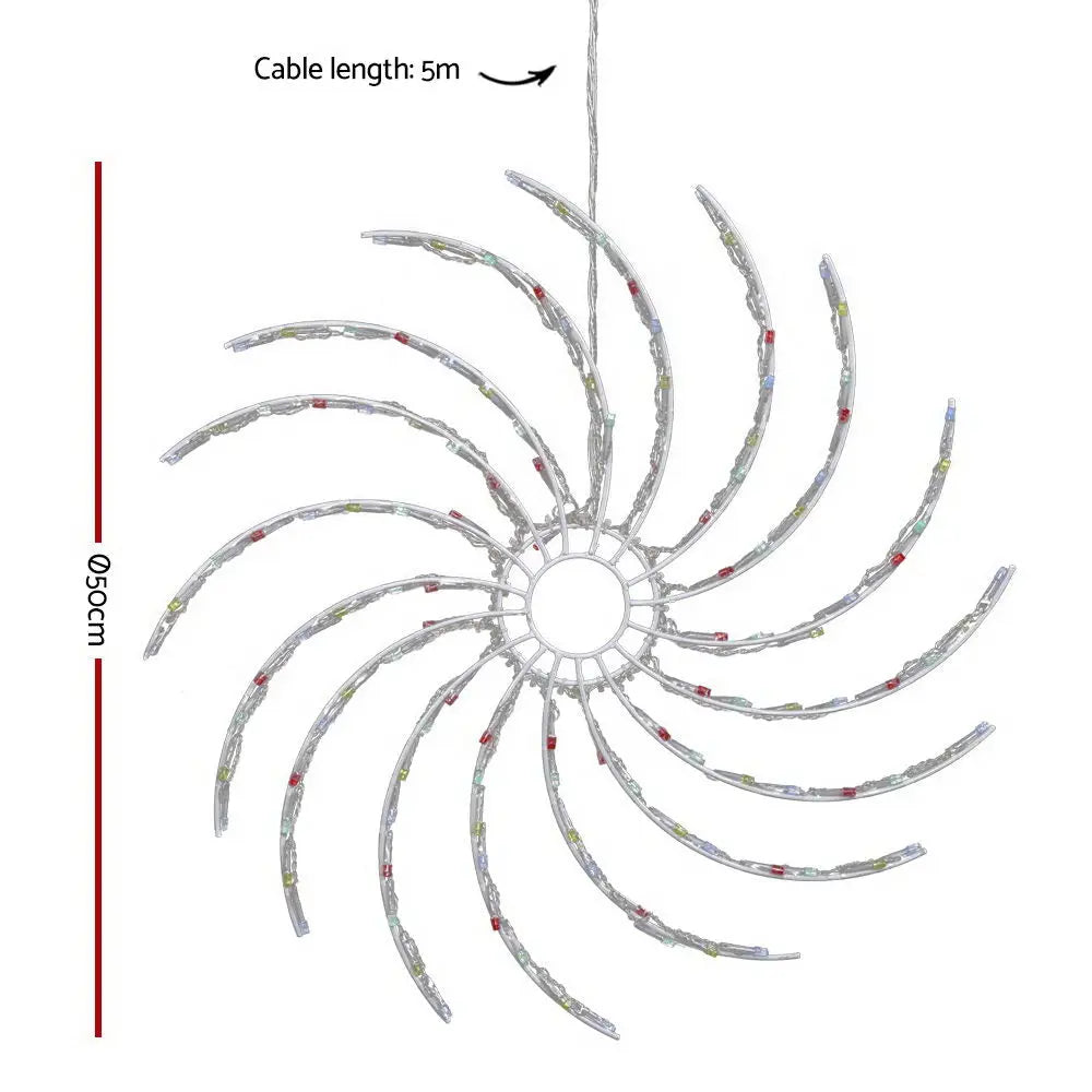 Jingle Jollys Christmas Motif Lights LED Spinner Light Waterproof Colourful Deals499