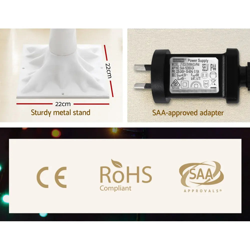 Jingle Jollys Christmas Tree 1.8M 360 LEDTrees With Lights Warm White Deals499