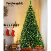 Jingle Jollys Christmas Tree 2.1M 7FT LED Xmas Fibre Optic Multi Warm White Deals499