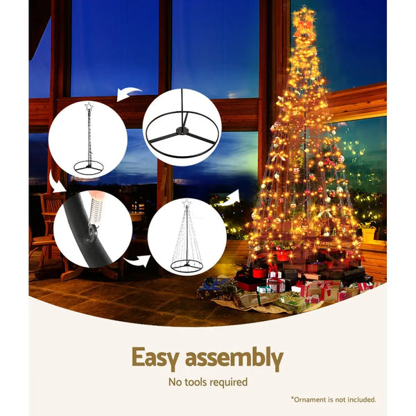 Jingle Jollys Christmas Tree 3.6M 400 LED Xmas Trees With Lights Warm White Deals499