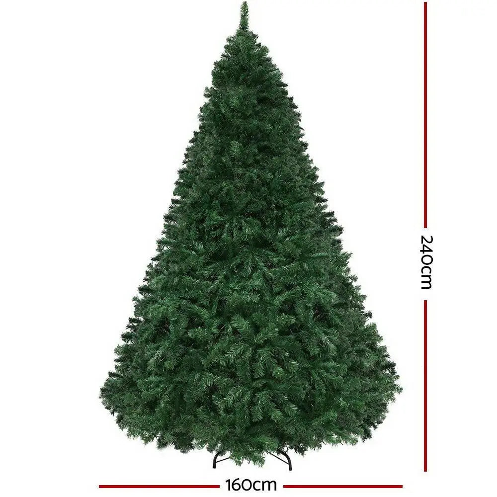Jingle Jollys Christmas Tree LED 2.4M 8FT Xmas Decorations Green Home Decor Deals499