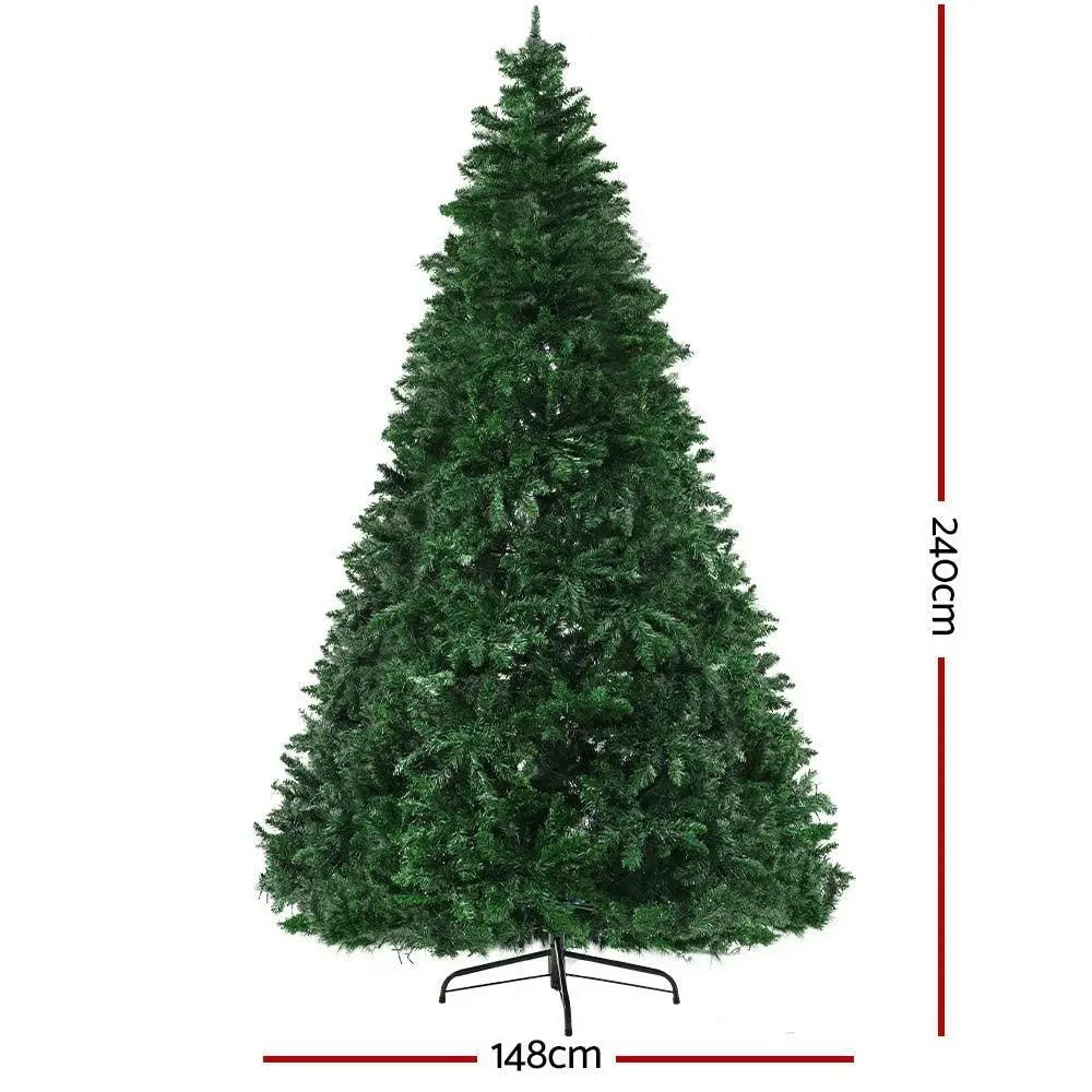 Jingle Jollys Christmas Tree LED 2.4M 8FT Xmas Decorations Green Home Decor Deals499