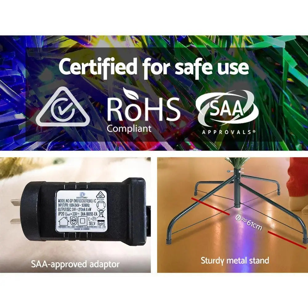 Jingle Jollys Christmas Tree LED 2.4M 8FT Xmas Decorations Green Home Decor Deals499