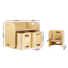 Keezi 3 PC Nordic Kids Table Chair Set Beige Desk Activity Compact Children Deals499