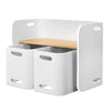Keezi 3 PC Nordic Kids Table Chair Set White Desk Activity Compact Children Deals499