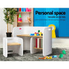Keezi 3 PC Nordic Kids Table Chair Set White Desk Activity Compact Children Deals499