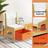 Keezi 3PCS Kids Table and Chairs Set Activity Chalkboard Toys Storage Box Desk Deals499