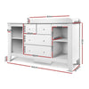 Keezi Baby Change Table Tall boy Drawers Dresser Chest Storage Cabinet White Deals499