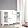 Keezi Baby Change Table Tall boy Drawers Dresser Chest Storage Cabinet White Deals499