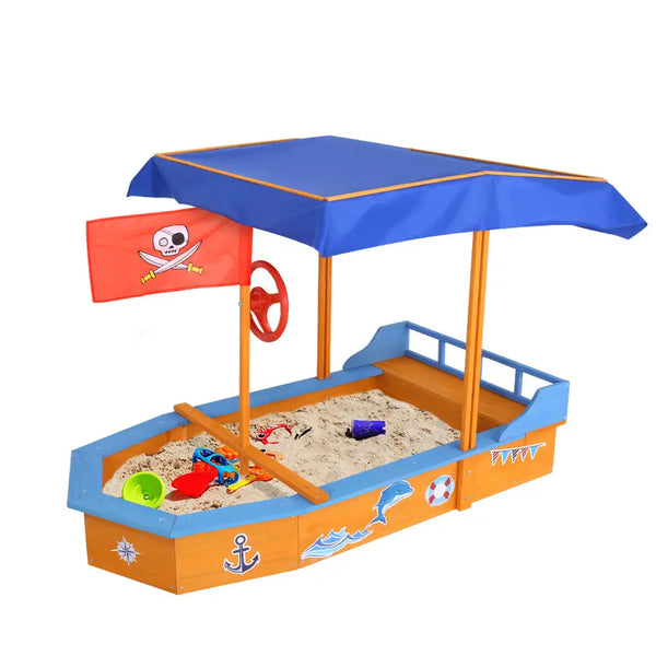 Keezi Boat-shaped Canopy Sand Pit Deals499