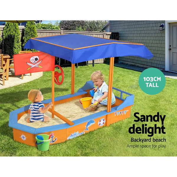 Keezi Boat-shaped Canopy Sand Pit Deals499