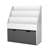Keezi Kids Bookshelf Childrens Bookcase Organiser Storage Shelf Wooden White Deals499