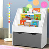 Keezi Kids Bookshelf Childrens Bookcase Organiser Storage Shelf Wooden White Deals499