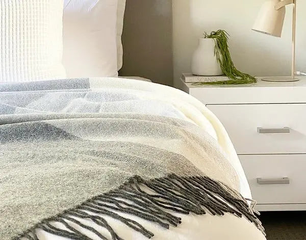 Kensington Throw - 10% Cashmere/ 90% Super Fine Merino Wool - Monochrome Deals499
