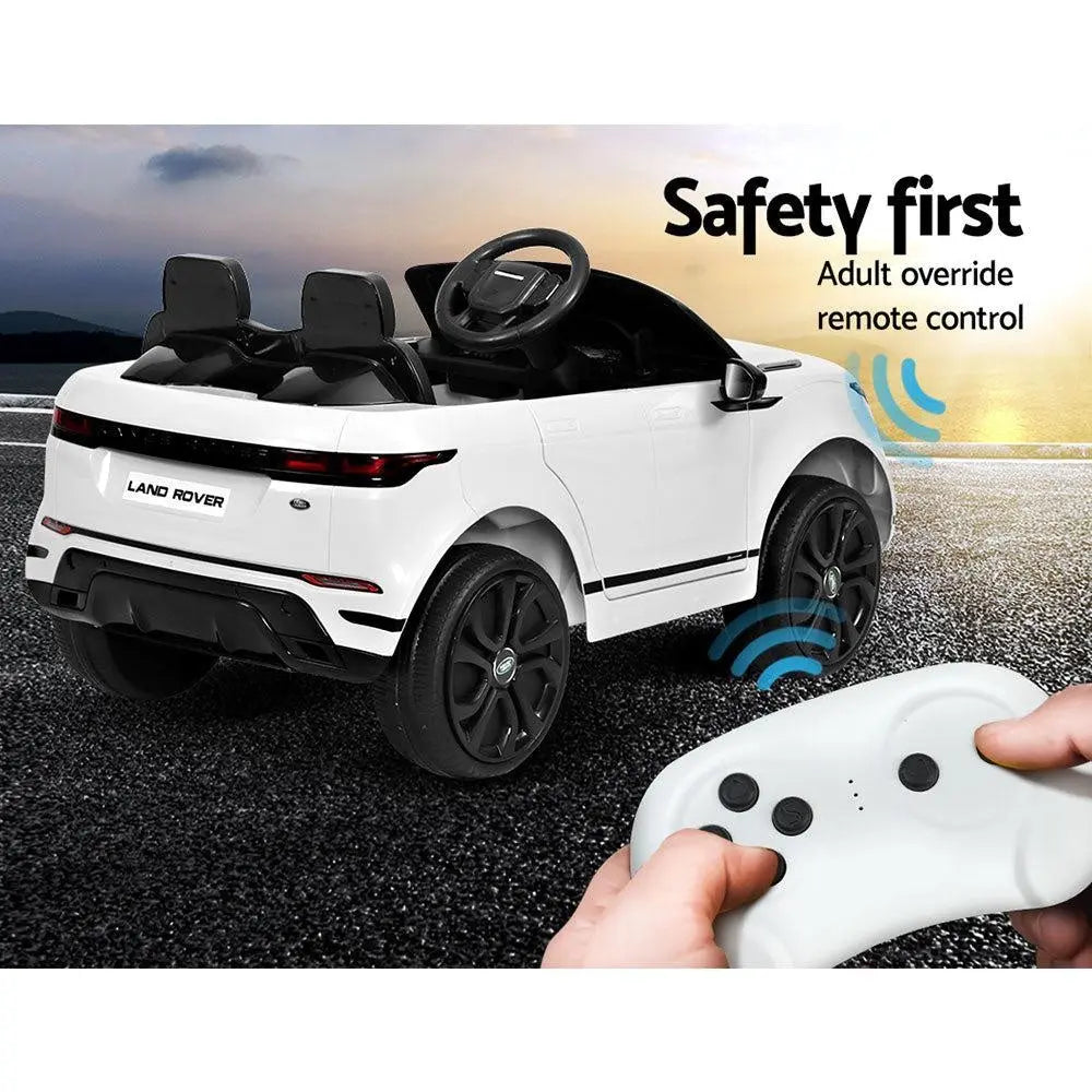 Kids Ride On Car Licensed Land Rover 12V Electric Car Toys Battery Remote White Deals499