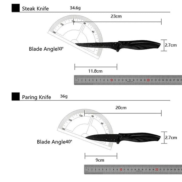 Kitchen 17 Pc Knife Set w/ Block & Sharpener Chef Bread Steak Knives Deals499