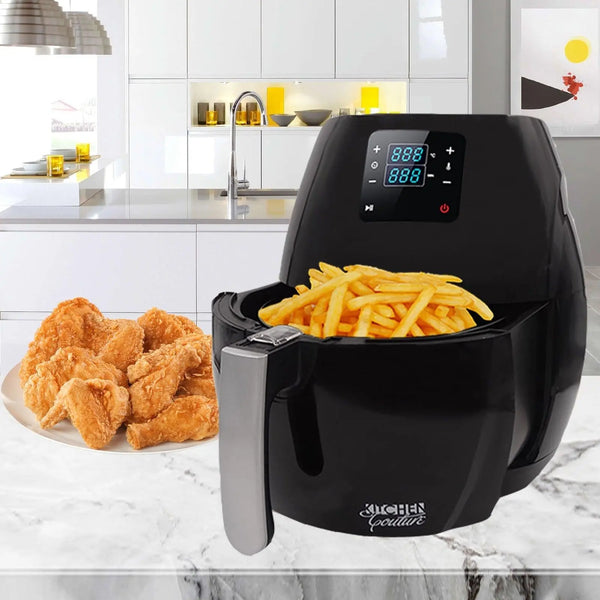 Kitchen Couture 7L Air Fryer Digital Low Fat Oil Free Rapid Healthy Deep Cooker Black 7 Litre Deals499