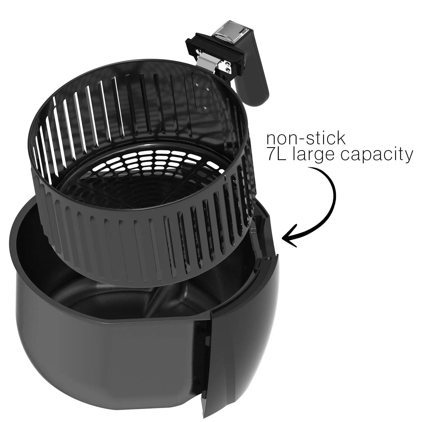 Kitchen Couture 7L Air Fryer Digital Low Fat Oil Free Rapid Healthy Deep Cooker Black 7 Litre Deals499