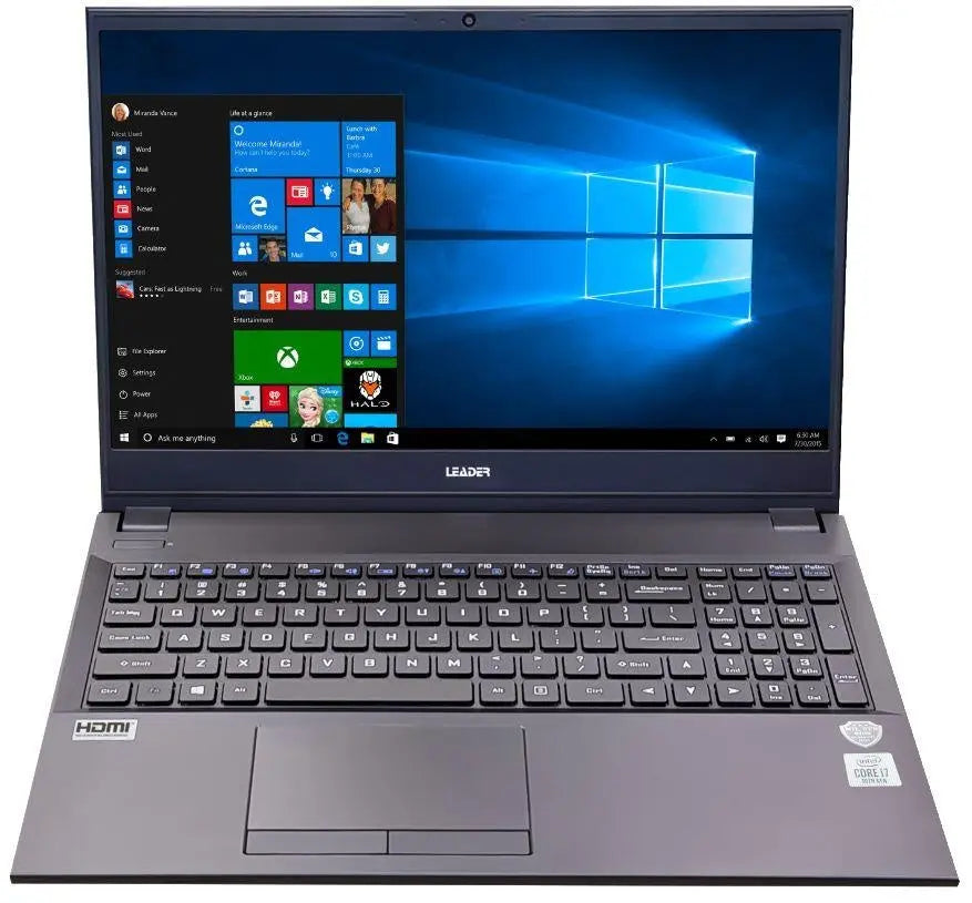 LEADER Companion 513 Notebook, 15.6' Full HD, Intel i7-1065G7, 8GB, 500GB SSD, DVD, Windows 10 Home, 2yr Warranty,TPM,Wi-Fi 6,USB type C,Backlit Key LEADER