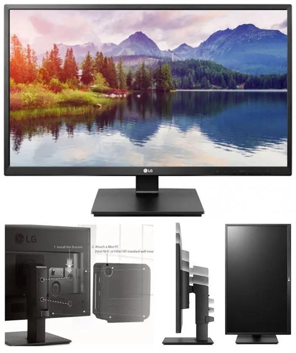 LG 27' IPS 5ms Full HD Business Monitor w/HAS - VGA DVI HDMI DP USB Speakers VESA Height Adjust Stand LG