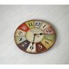 Large Colourful Wall Clock Kitchen  Office Retro Timepiece Deals499