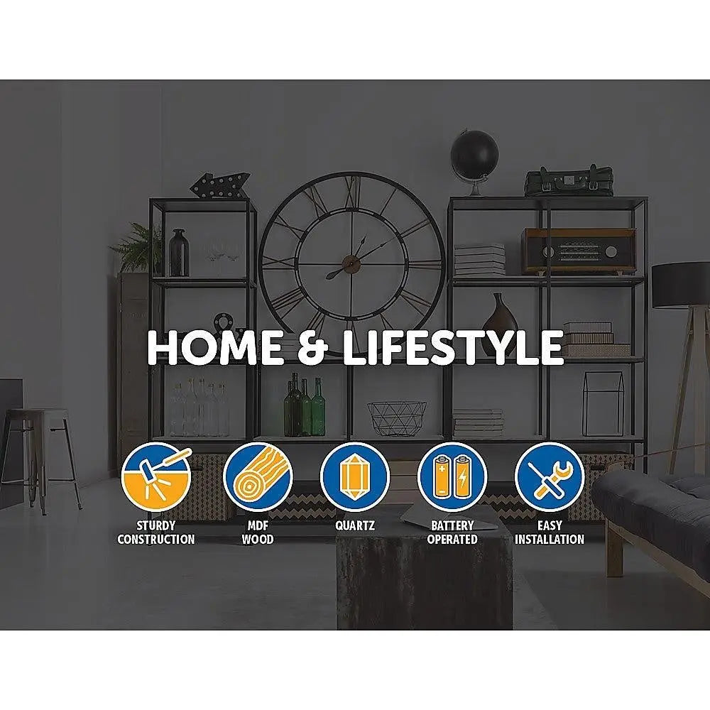 Large Colourful Wall Clock Kitchen  Office Retro Timepiece Deals499