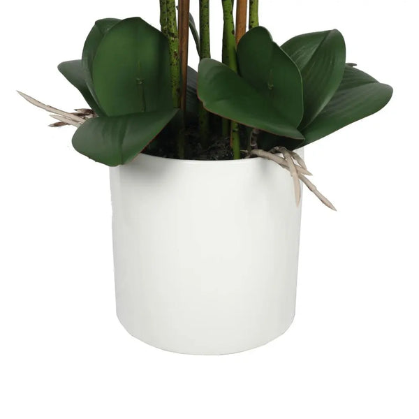 Large Multi-Stem White Potted Faux Orchid 65cm Deals499