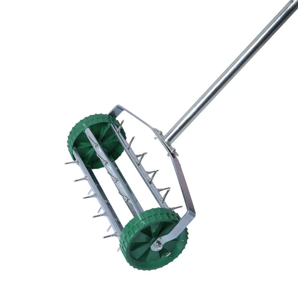 Lawn Aerator Roller Scarifier Rolling Steel Spike Tool Garden Yard Farm Grass Deals499