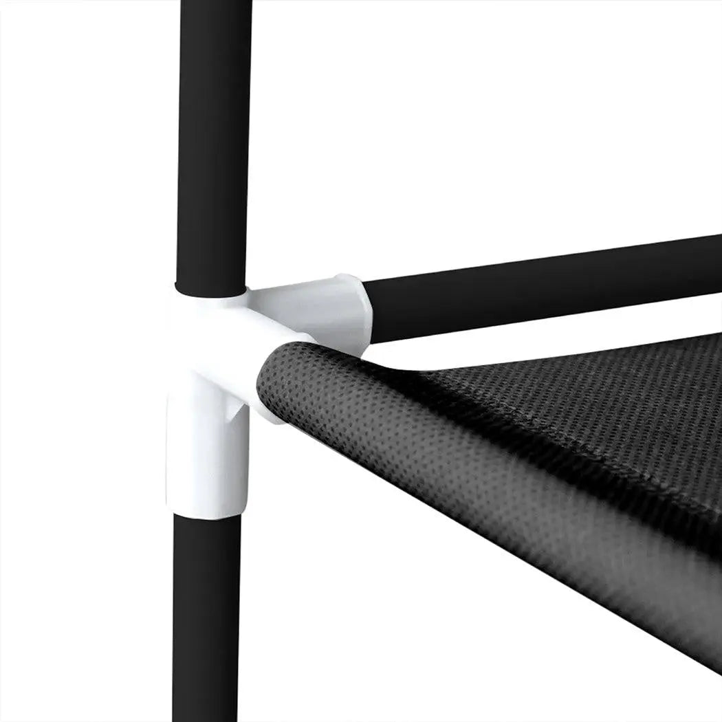 Levede 10 Tier Shoe Rack Portable Storage Cabinet Organiser Wardrobe Brown Cover Deals499