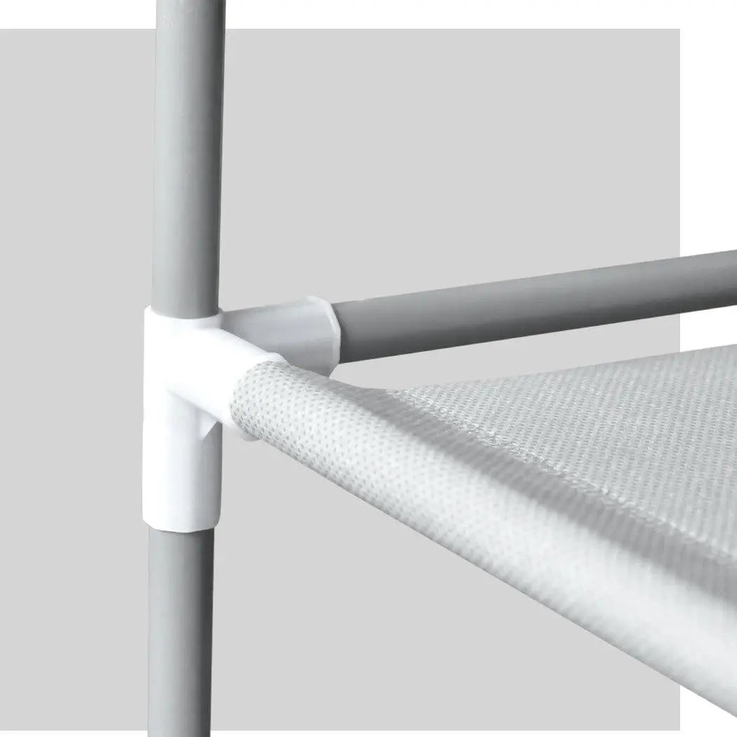 Levede 10 Tier Shoe Rack Portable Storage Cabinet Organiser Wardrobe Grey Cover Deals499