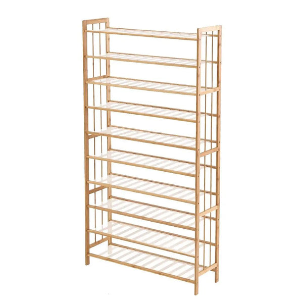 Levede 10 Tiers 80cm Wide Bamboo Shoe Rack Storage Wooden Organizer Shelf Stand Deals499