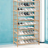 Levede 10 Tiers 80cm Wide Bamboo Shoe Rack Storage Wooden Organizer Shelf Stand Deals499
